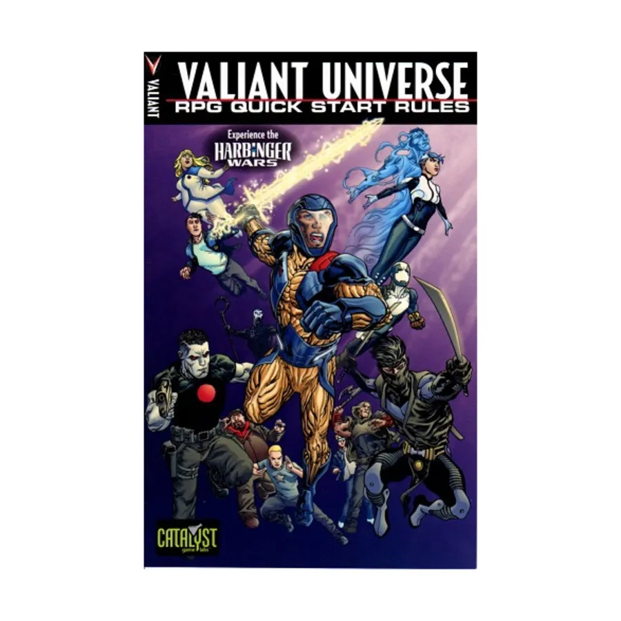 

Valiant Universe Quick-Start Rules (Free RPG Day 2014), Valiant Universe RPG, мягкая обложка