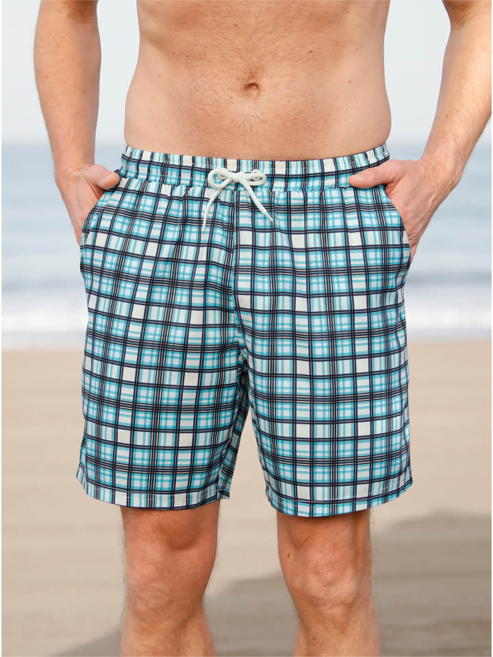 

Плавки-шорты в темно-синюю и лимонную клетку WITT WEIDEN