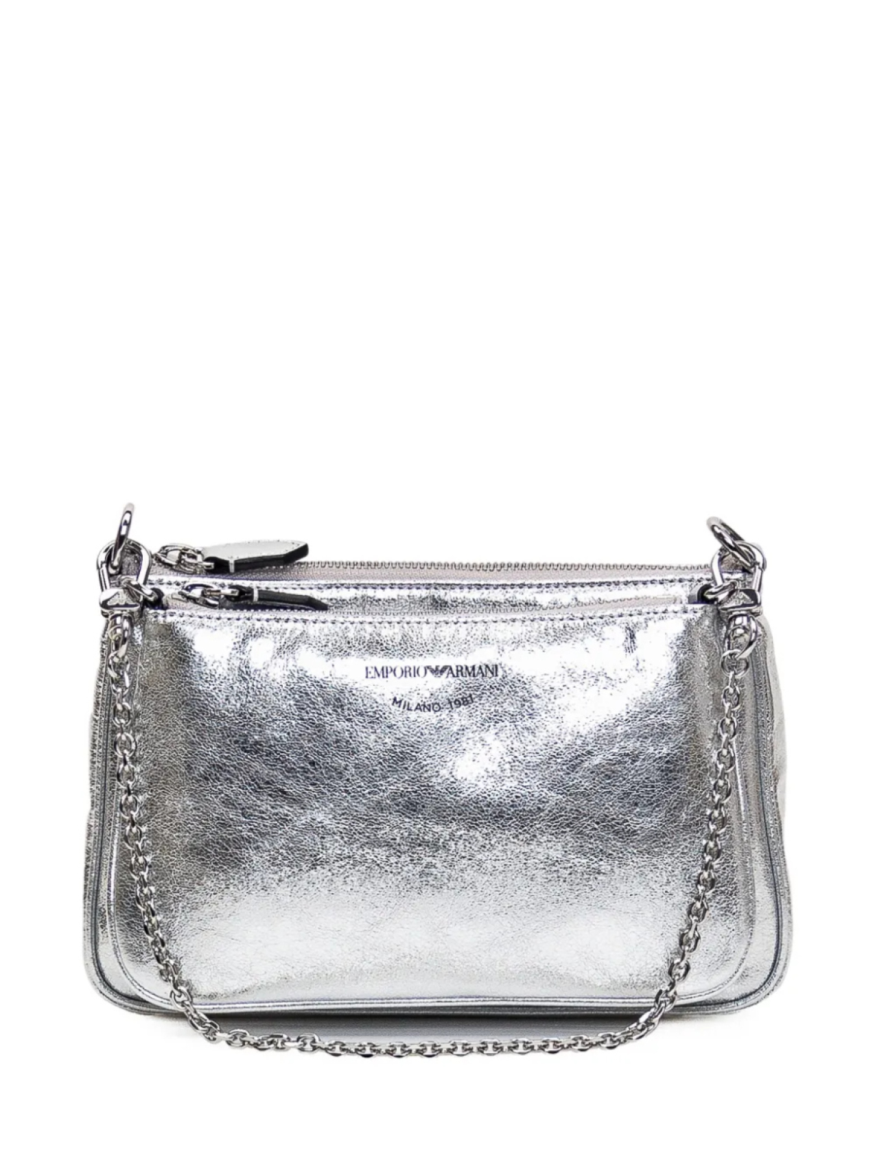 

Мини-сумка через плечо с логотипом Emporio Armani, серый