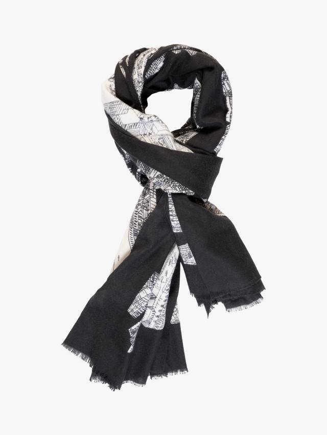 

Шарф с парижским принтом chesca, Black/White