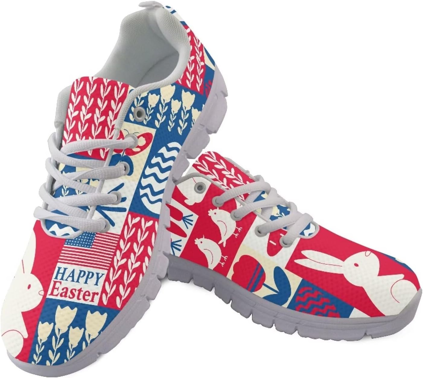 

Мужские спортивные теннисные кроссовки GIFTPUZZ, легкие кеды с шнуровкой, дышащие, для тренажерного зала и спортивных занятий, Happy Easter Day
