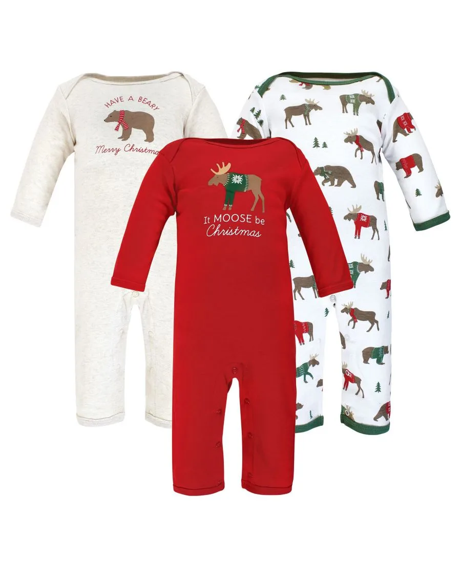3 комбинезона в упаковке Hudson Baby, Moose Be Christmas