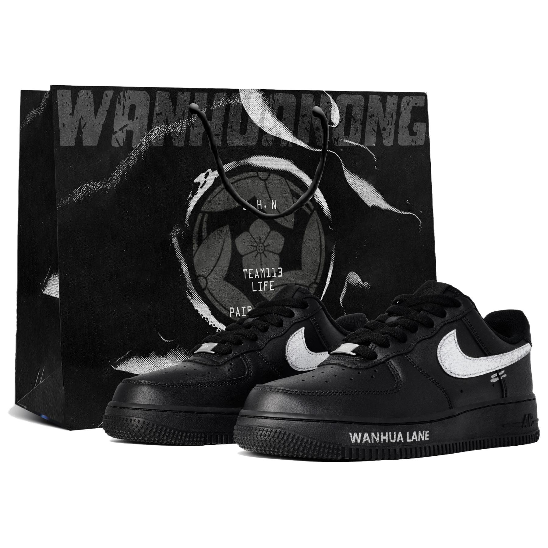 

Nike Кроссовки Air Force 1 Kaleidoscope, Blade Runner низкие унисекс черно-белые, цвет Black