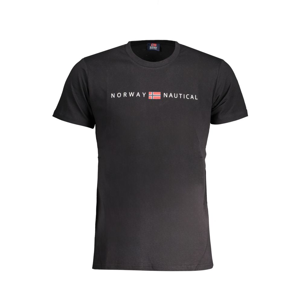 

Черная хлопковая футболка Geographical Norway, Black