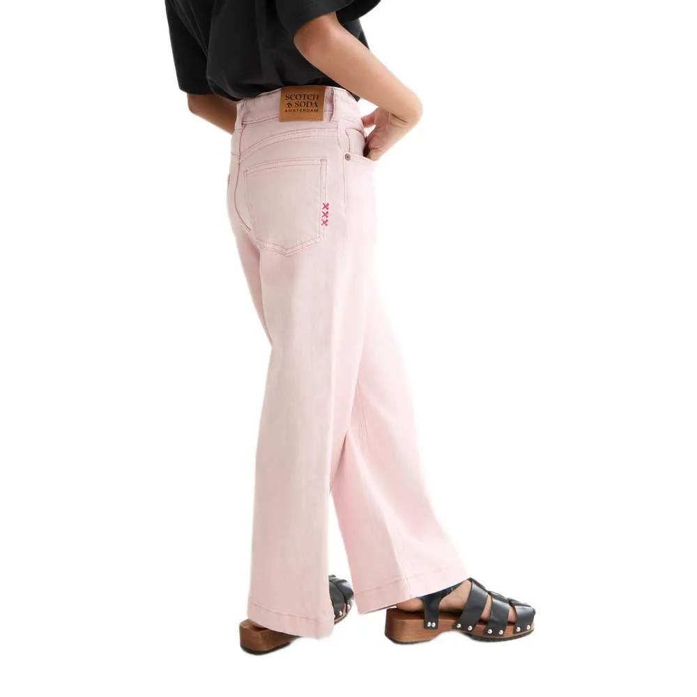 Джинсы Scotch & Soda The Wave Wide Leg, розовый — фото 2