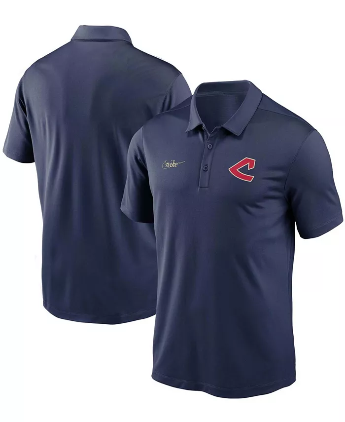 Мужская поло с логотипом франшизы Cleveland Indians из коллекции Cooperstown, цвет navy Nike — фото 2