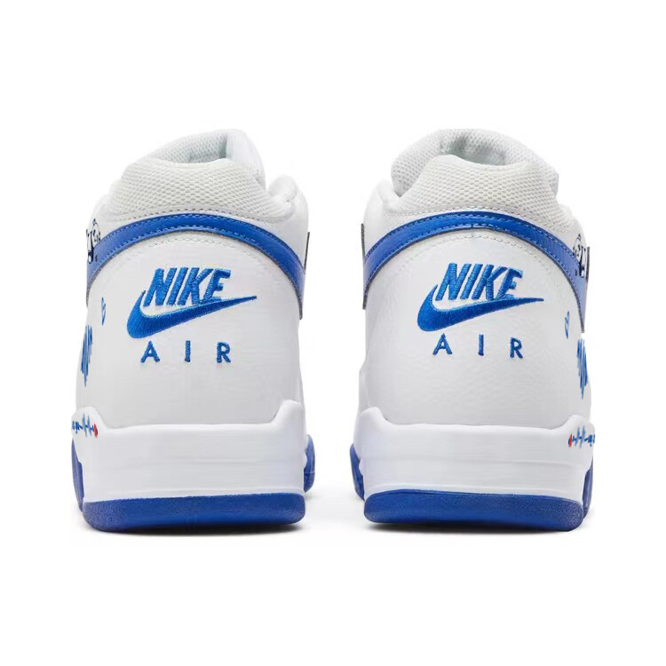 Кроссовки Nike Flight Legacy Vintage Basketball Shoes Men Mid-top White/blue, белый — фото 4