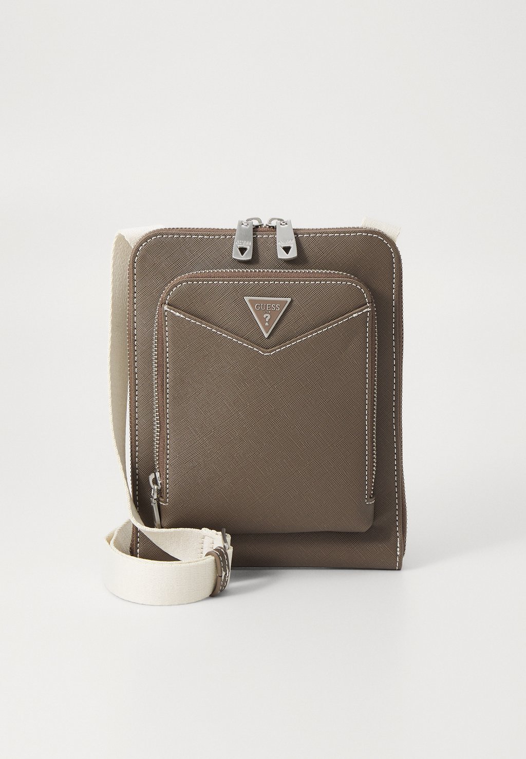 

Сумка через плечо SIENA FLAT CROSSBODY ZIP Guess, бежевый