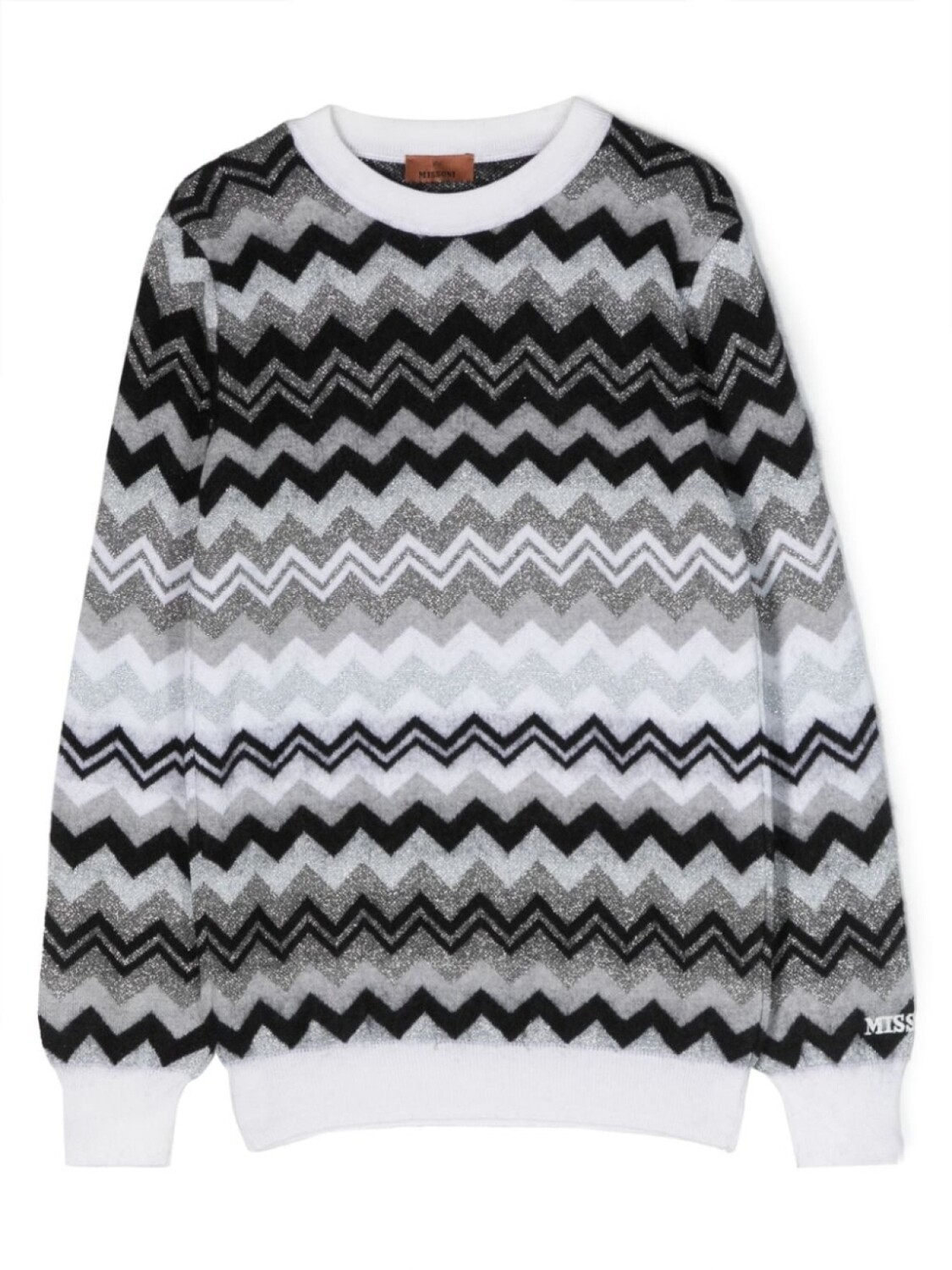 

Missoni Kids джемпер с длинными рукавами и узором зигзаг, черный