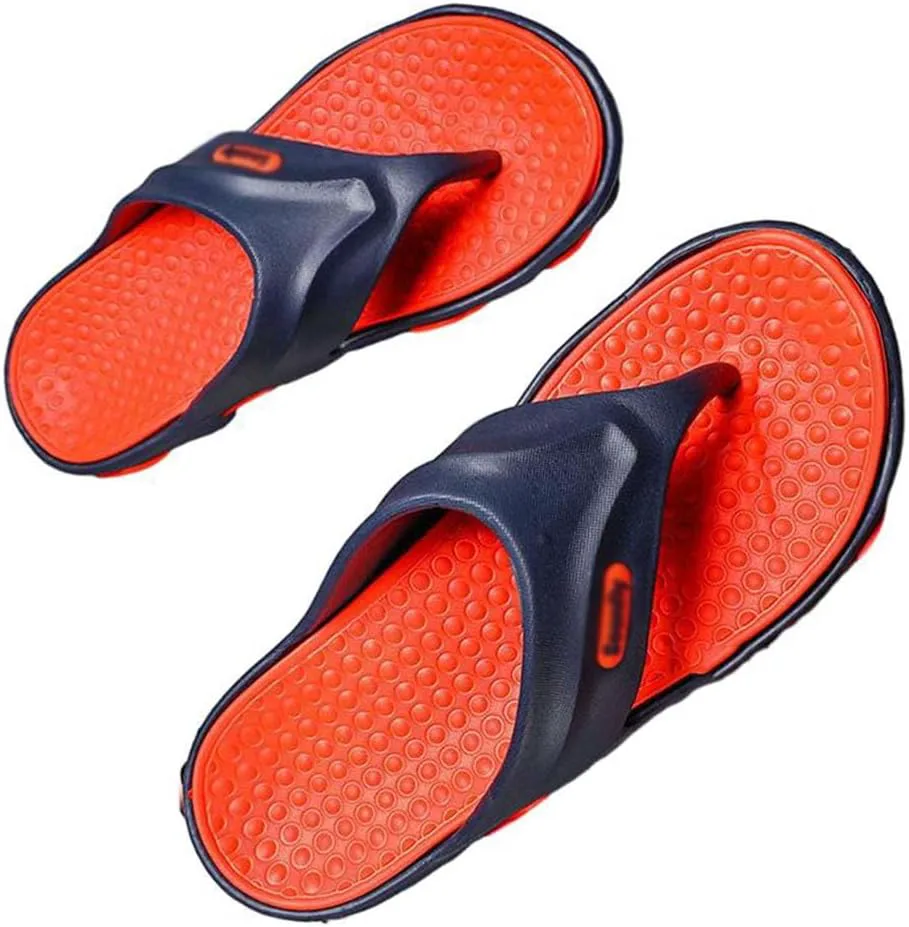 Men's Herringbone Slippers,anti Slip and Wear-resistant Beach Shoes,Fashionable and Casual,Lightweight Shoes Comfortable Walking and Refreshing Summer Days Сандалии YFDZKJ, оранжевый — фото 3