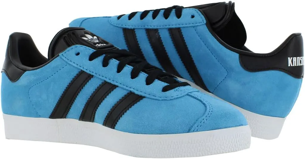 Мужские кроссовки Adidas Gazelle для зала, черный/белый/синий — фото 4