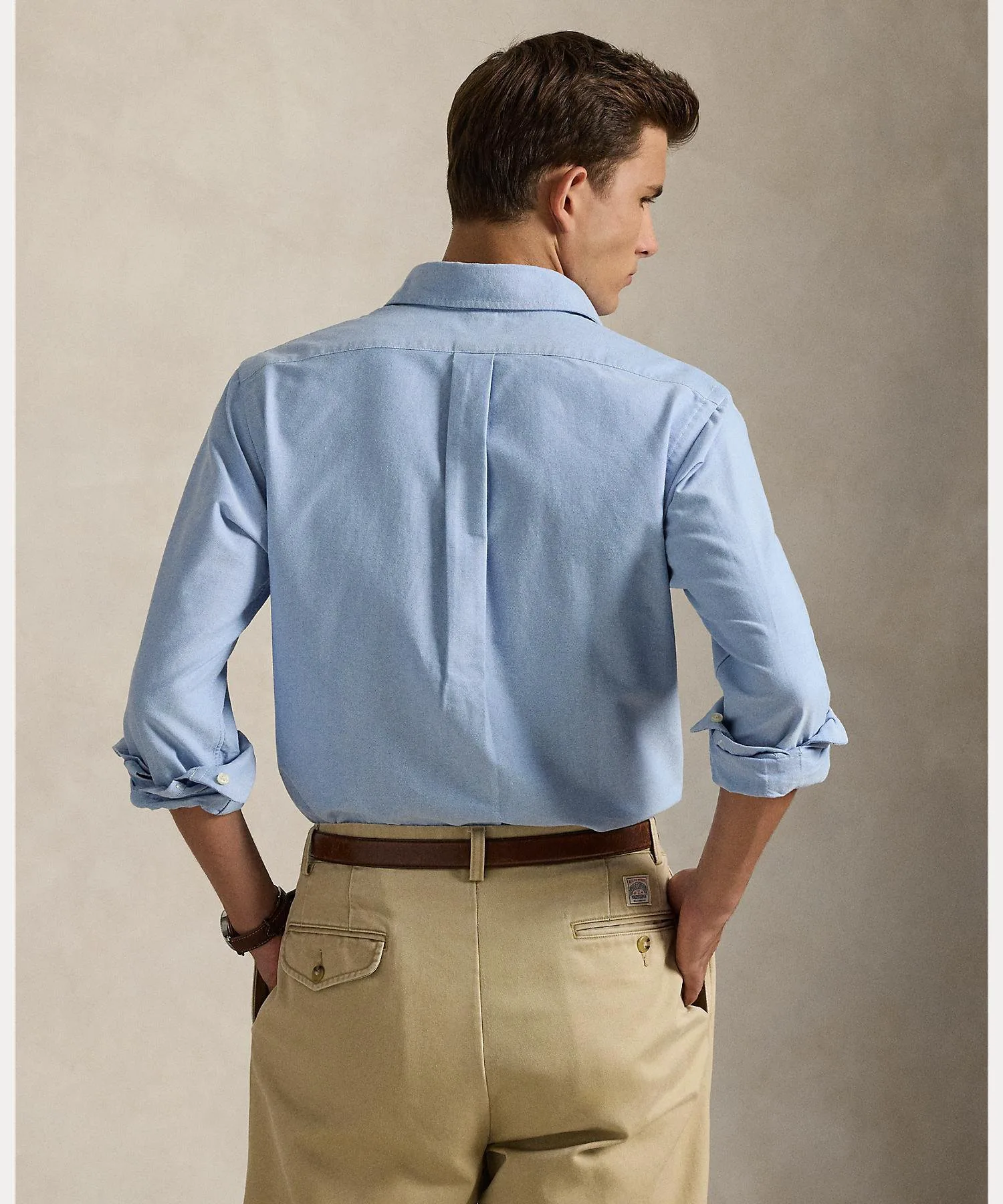 Классическая рубашка Polo Bear Oxford Polo Ralph Lauren, 400 Blue — фото 4