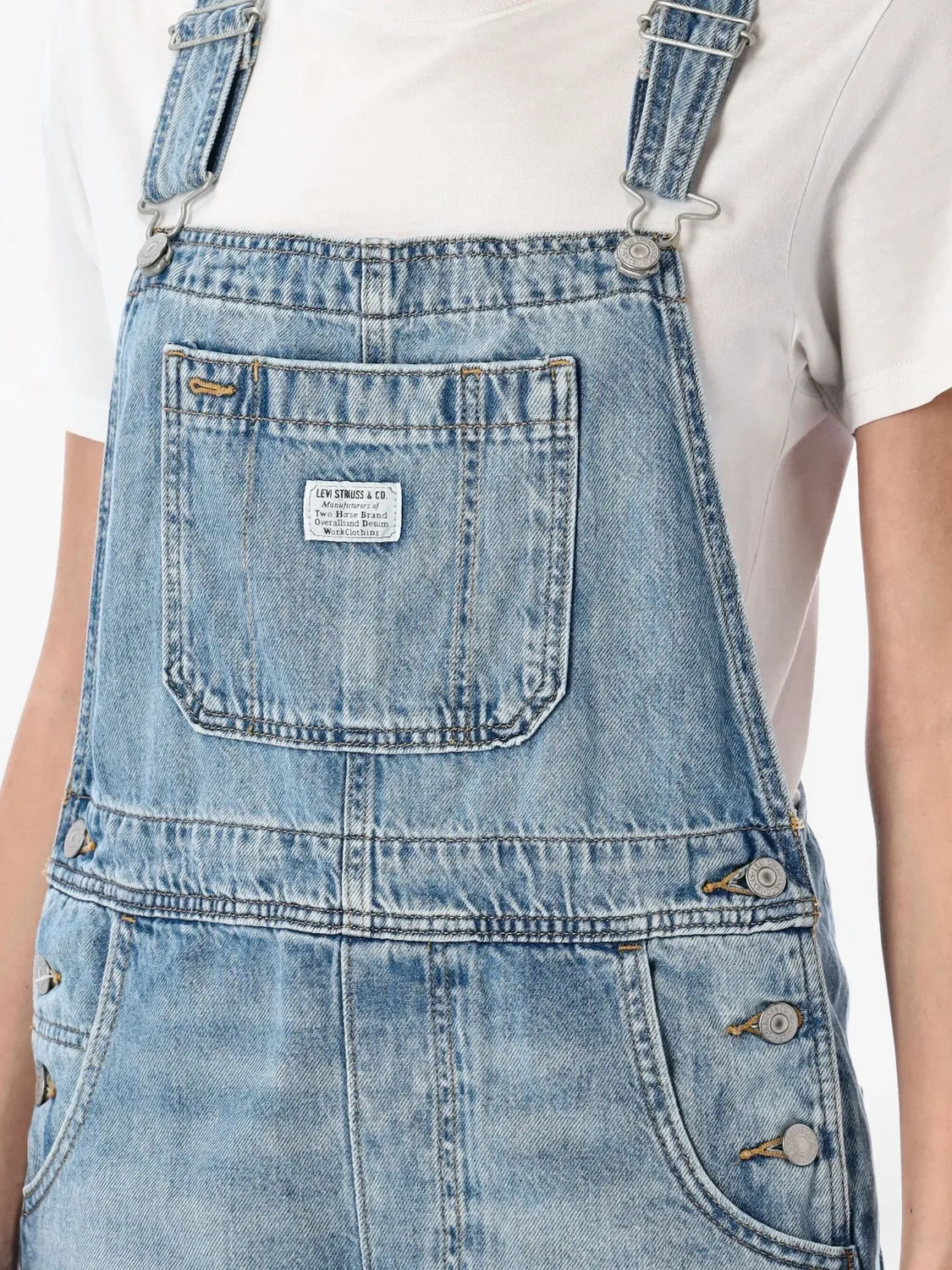 Комбинезон с нашивкой-логотипом Levi's, голубой — фото 3