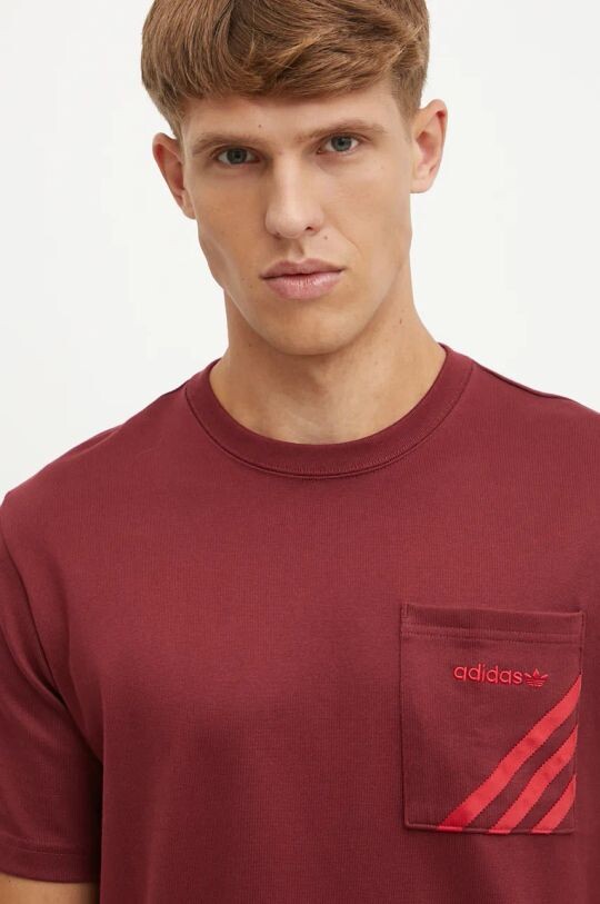 Футболка adidas Originals, бордовый — фото 4
