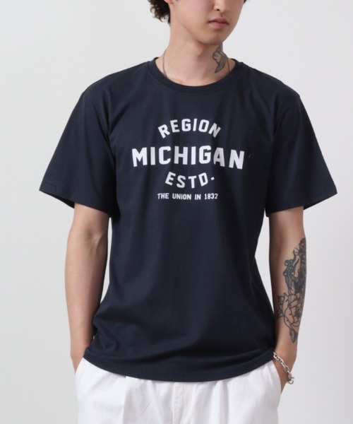 

Футболка хлопковая с коротким рукавом ACE USA, темно-синий