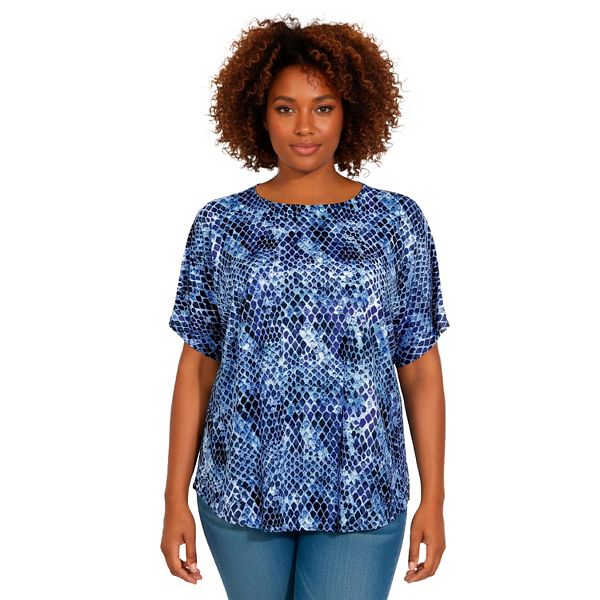 

Туника-пелерина plus size для женщин Avenue, Blue Reptile