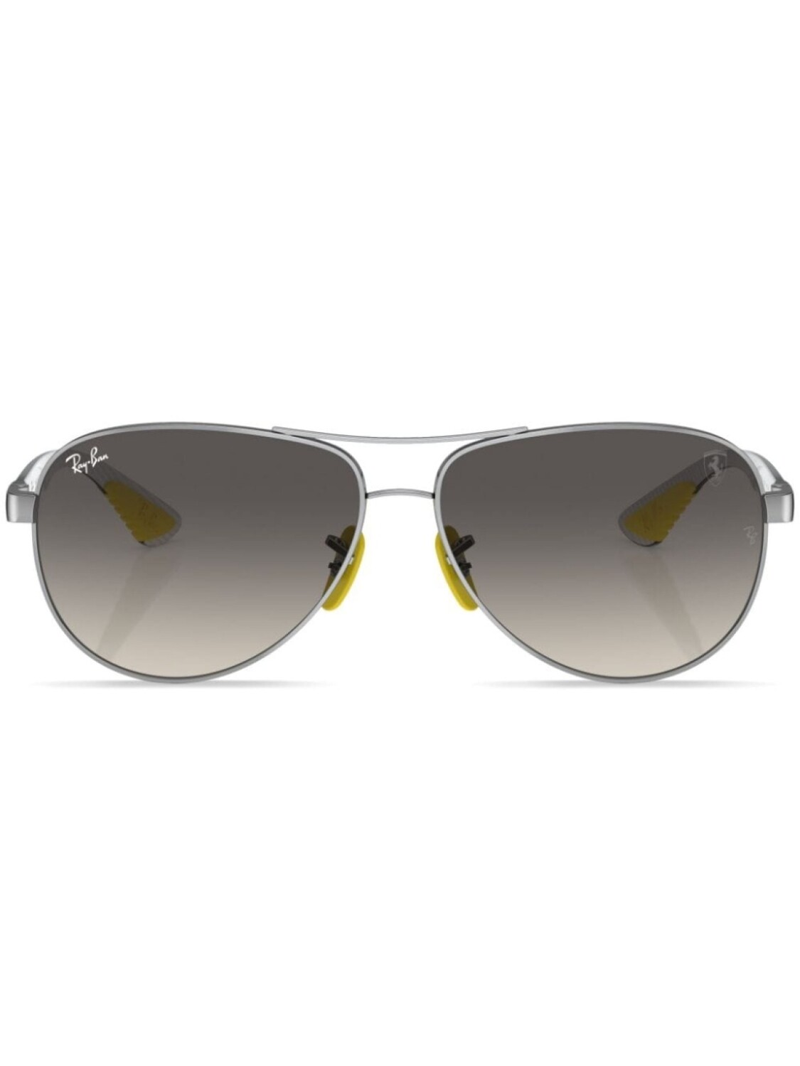 

Ray-Ban солнцезащитные очки-авиаторы с эффектом градиента, серебристый