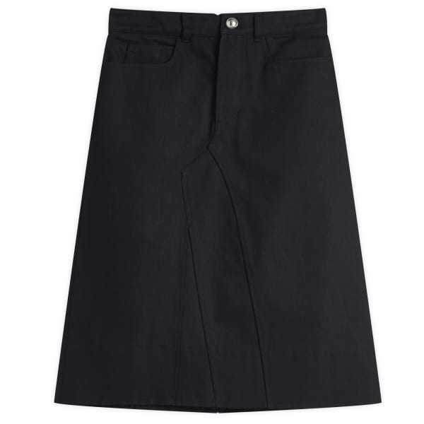 

Юбка миди из хлопкового поплина Jil Sander, черный