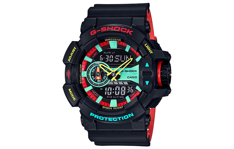 

CASIO Часы Men Liquid Crystal/Analog Dual Display Series Black Watch GA-400CM-1A, Black Multicolor Watch Dial