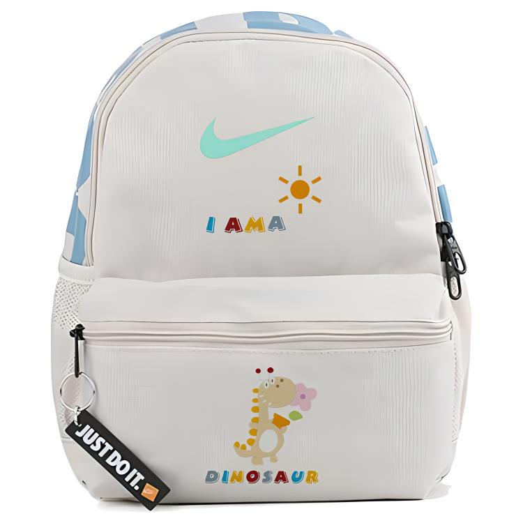 

Детский рюкзак из ткани Nike серо-белый, с мультяшным принтом