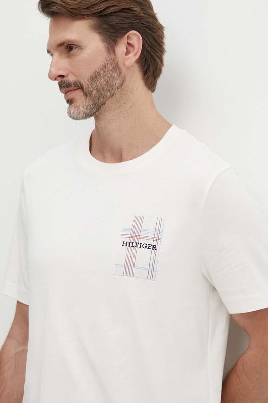 

Хлопковая футболка Tommy Hilfiger, бежевый