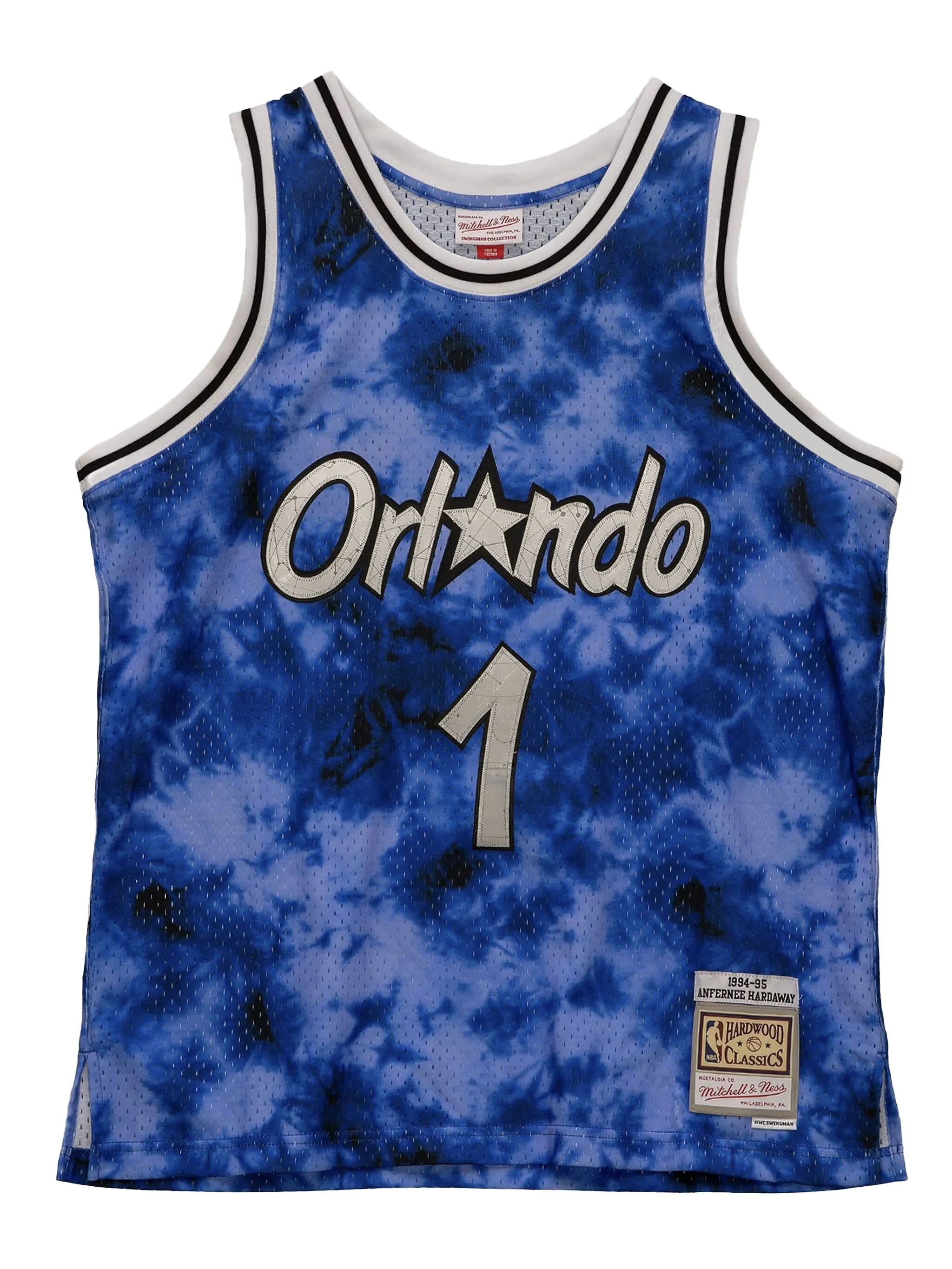 

Топ Orlando Magic 94 Penny Hardaway Galaxy Swingman из коллаборации с NBA Mitchell & Ness, синий