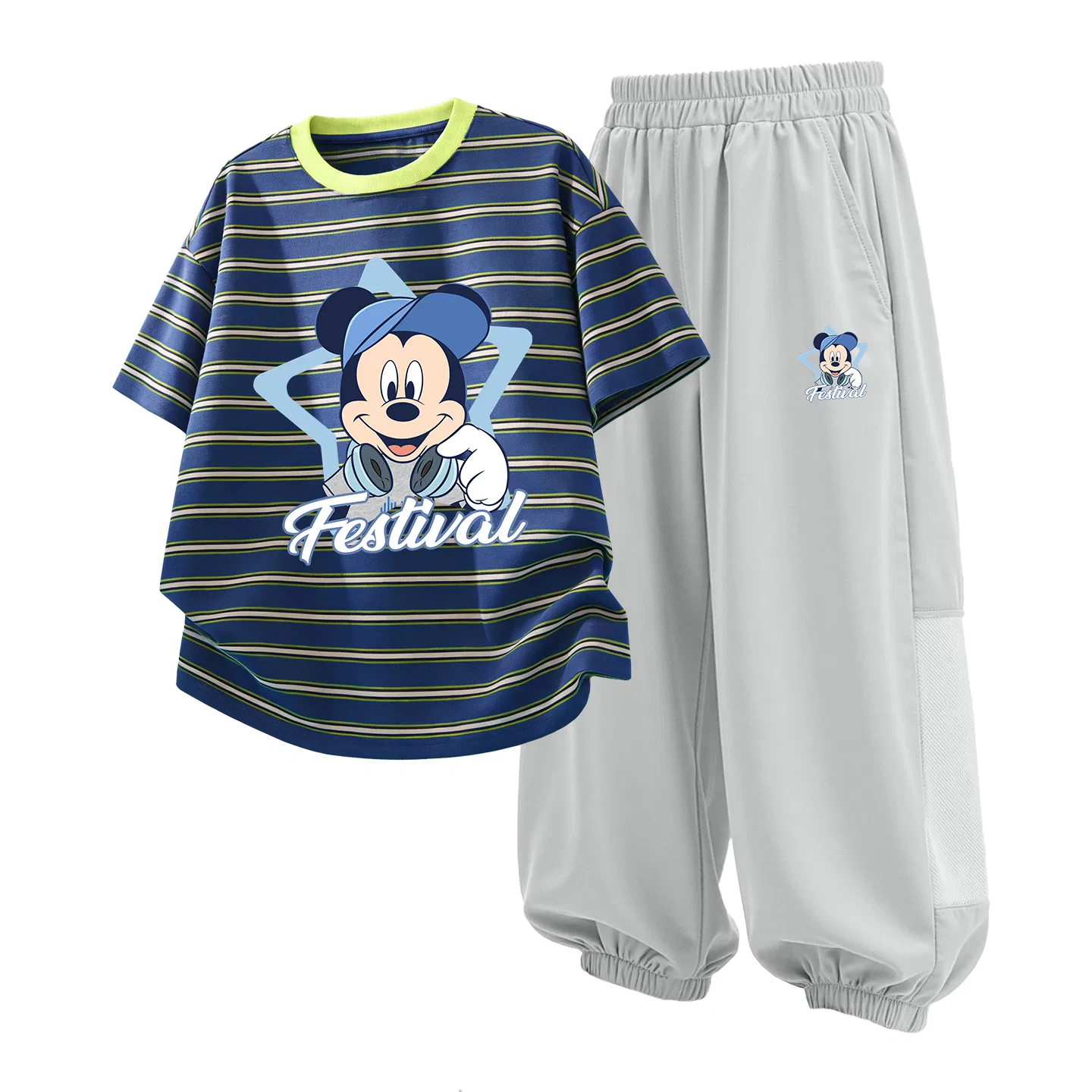 Детский спортивный костюм Casual Sportswear 2 Piece Set Disney, Di Signature Qi K Blue Gold+Di Signature Qi K Misty Mountain Gray — фото 3