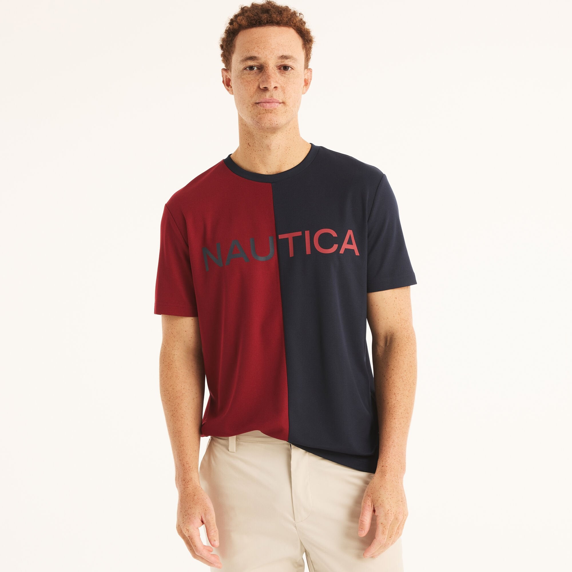

Футболка Nautica Mens Navtech Sustainably Crafted Crewneck Logo, цвет navy seas