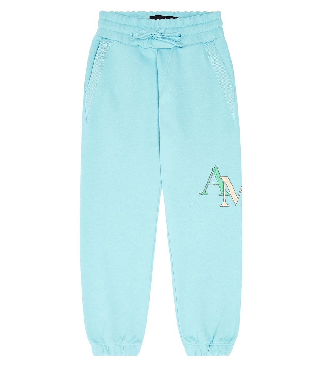 

Спортивные брюки из хлопковой махры с логотипом Amiri Kids, синий