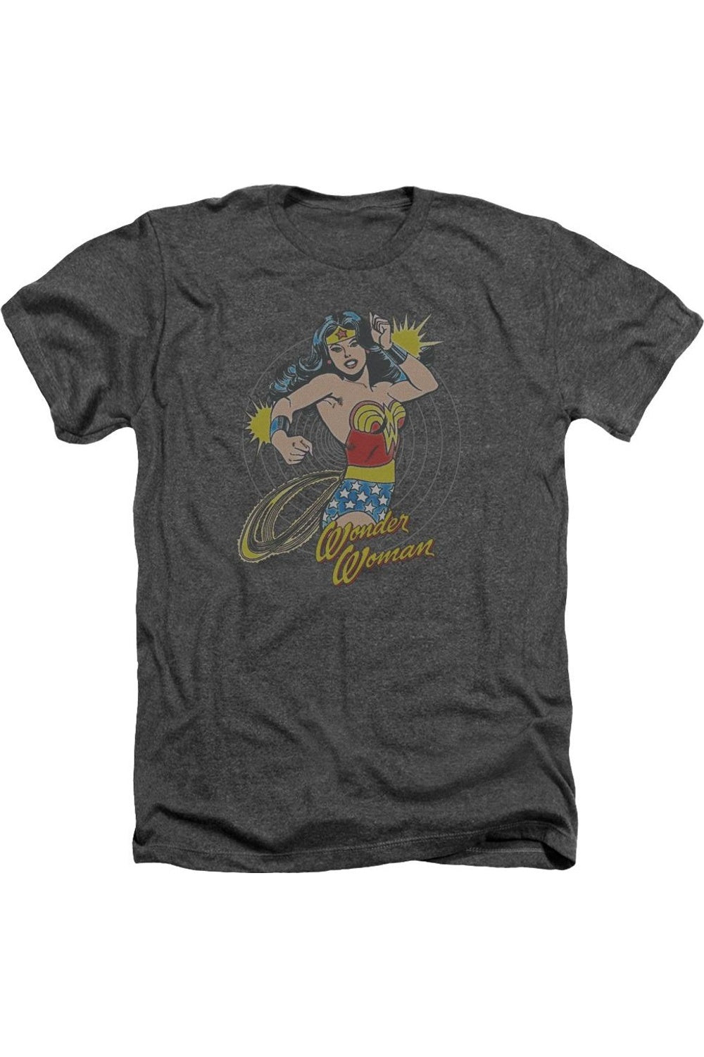 

DC Comics Spinning Adult Heather Tee / Футболка Gildan, цвет charcoal