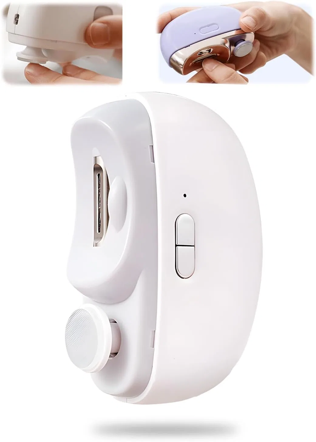 Электрические кусачки для ногтей 3-в-1 с полировкой и LED-подсветкой Comepew, White