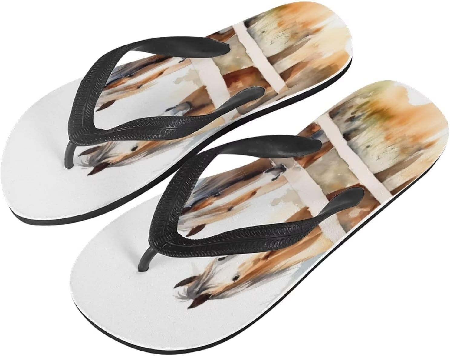 

Женские сандалии Semiouray с черепом, классические мужские шлепанцы с животным и цветочным принтом, мягкая удобная модель для ванной, унисекс, Cartoon Horse