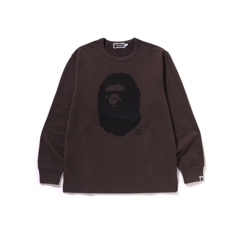 Футболка Ape Head из велюра A BATHING APE, графитово-серый CCX — фото 4