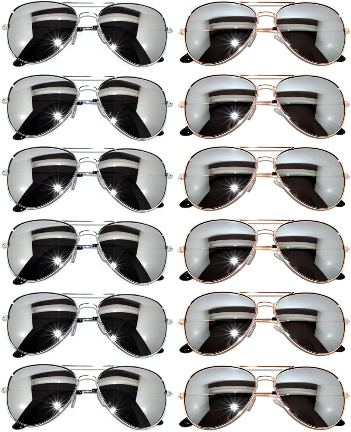 

Солнцезащитные очки OWL в стиле «авиатор», 12 пар, оправа из металла золотого, серебряного и черного цвета, цветные, дымчатые, зеркальные линзы, Silver Mirror, Gold Mirror