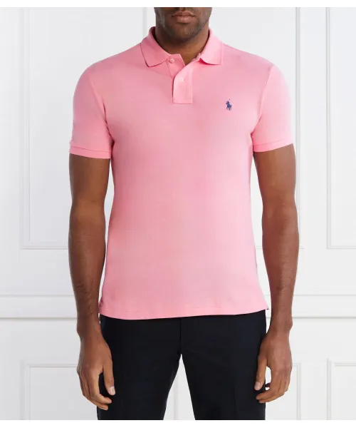 

Футболка поло Slim fit Polo Ralph Lauren, розовый