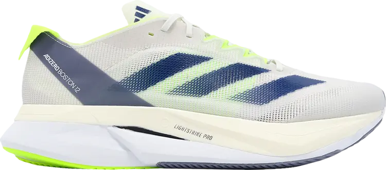 

Кроссовки Adizero Boston 12 'White Royal Lucid Lemon', белый