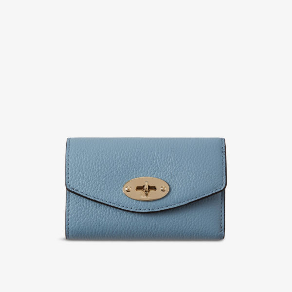 

Кожаный сложенный мультикарточный кошелек Darley Mulberry, цвет brighton blue
