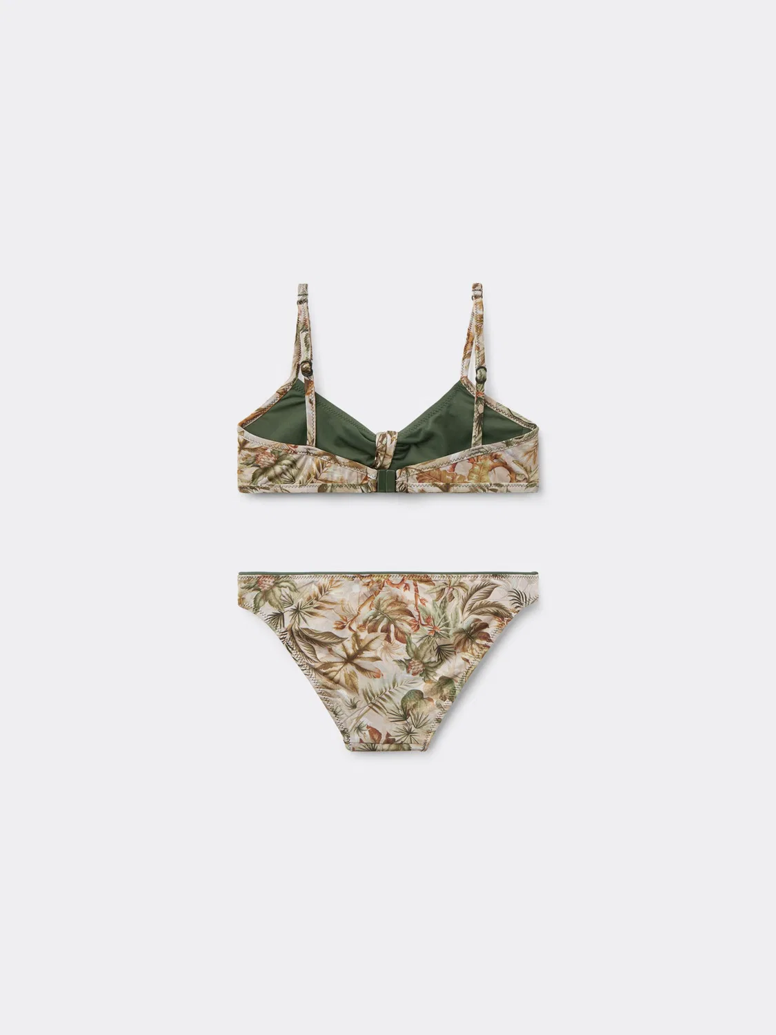 Calzedonia Треугольное бикини Tropical Foliage в цвете: бежевый, кремовый — фото 2