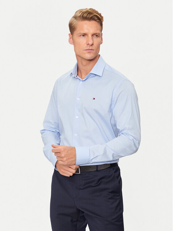 

Рубашка узкого кроя Tommy Hilfiger, голубой