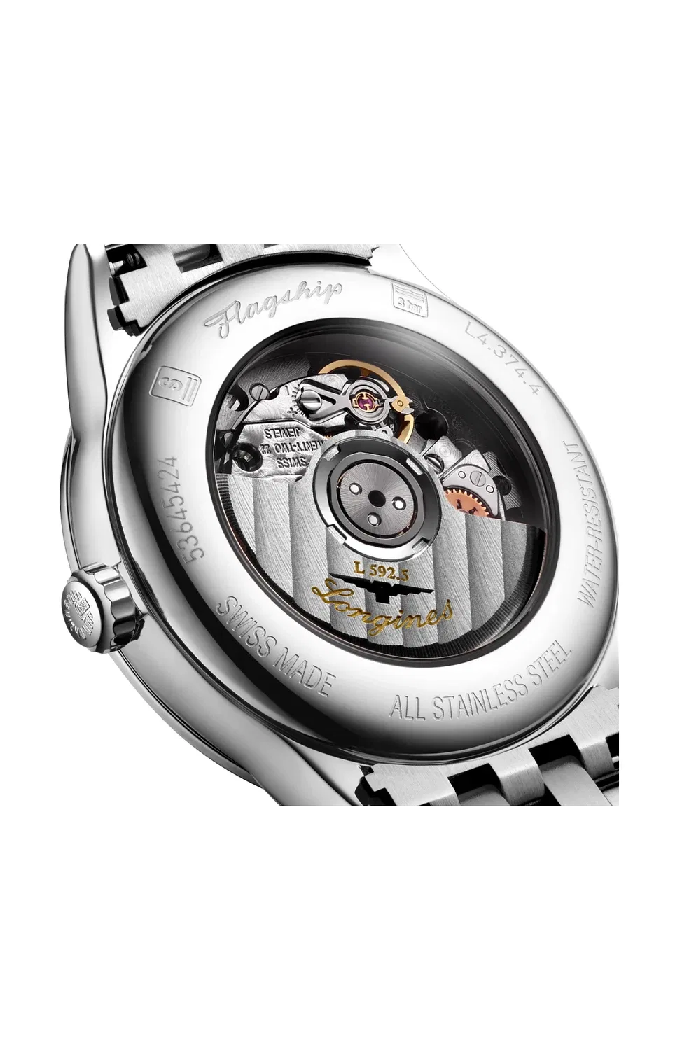 Классическая серия Flagship - L4.374.4.17.6 LONGINES, серебряный — фото 3