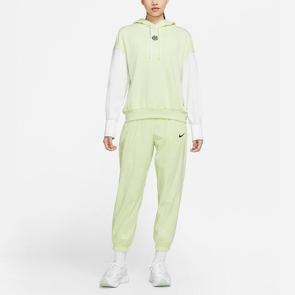 Свитер sportswear icon clash embroidery logo hoodie green/yellow Nike, желтый — фото 2