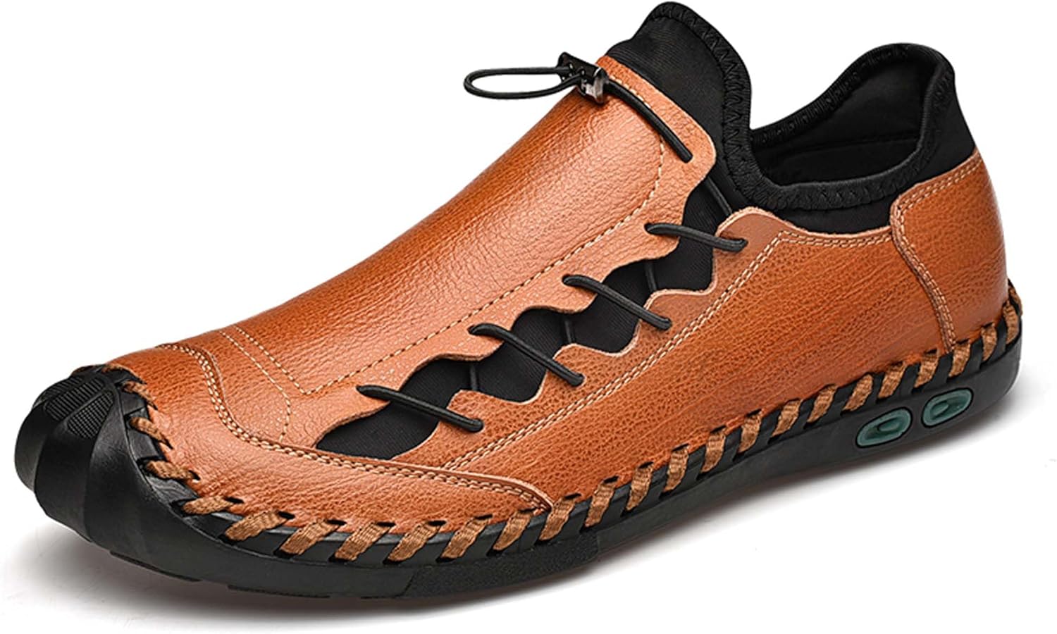 

Мужские повседневные кожаные лоферы большого размера, противоскользящие, удобные, для улицы, кроссовки, модные, формальные, деловые, офисные, для вождения, прогулок и работы Generic, коричневый