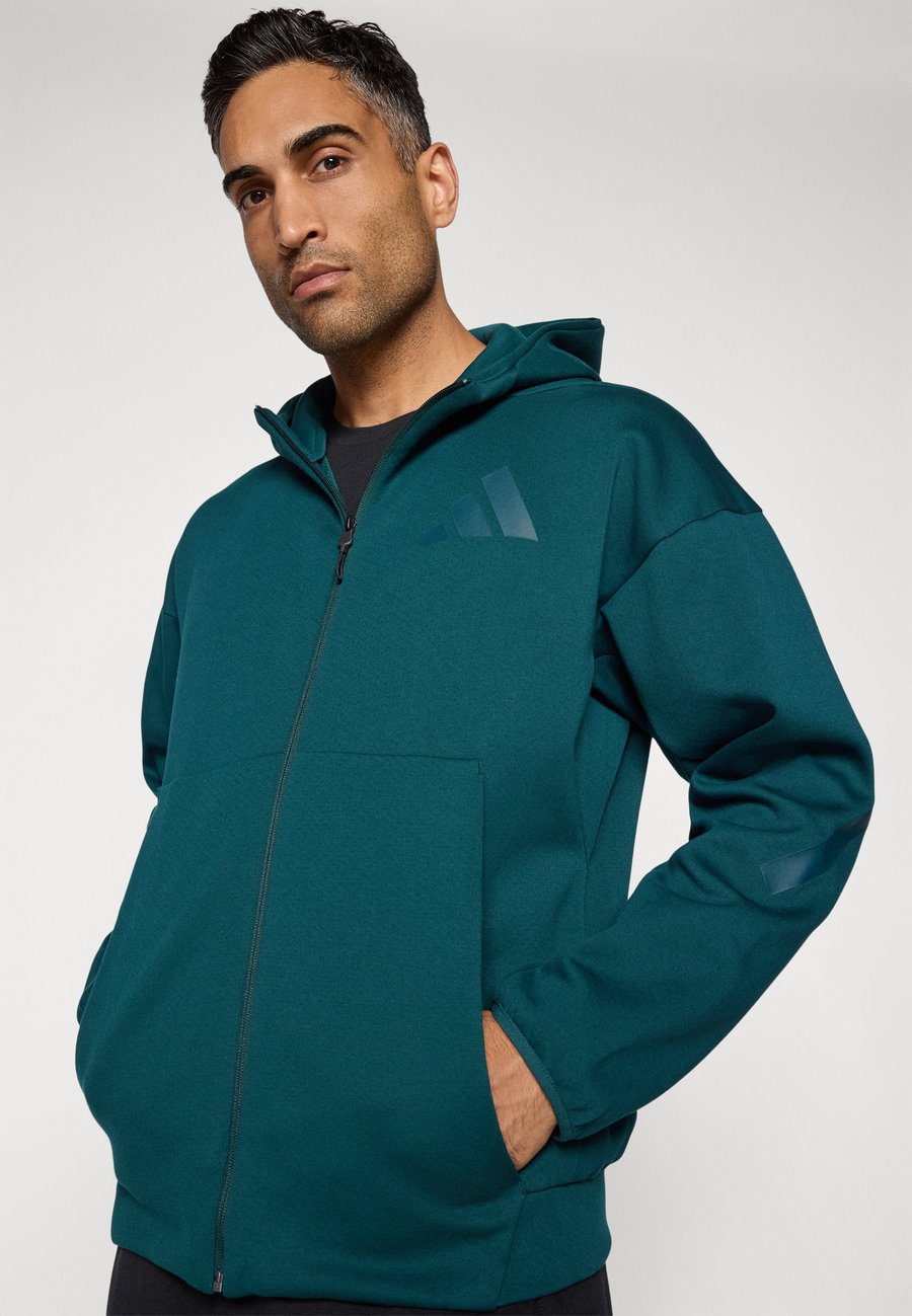 Толстовка Adidas Sportswear M Z N E FZ, Aurora Ivy/Dark Green — фото 4