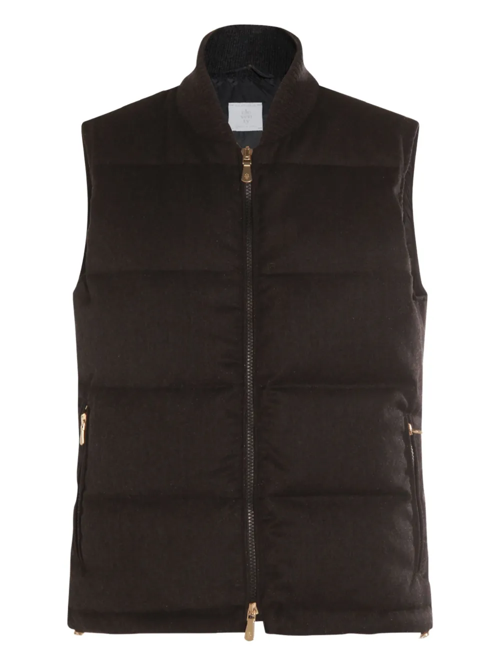 

Стеганый жилет на молнии Eleventy, коричневый