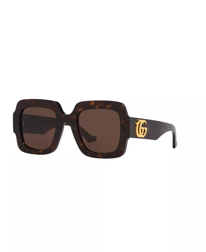 

Женские прямоугольные солнцезащитные очки, GG1547S GC002194 Gucci, коричневый