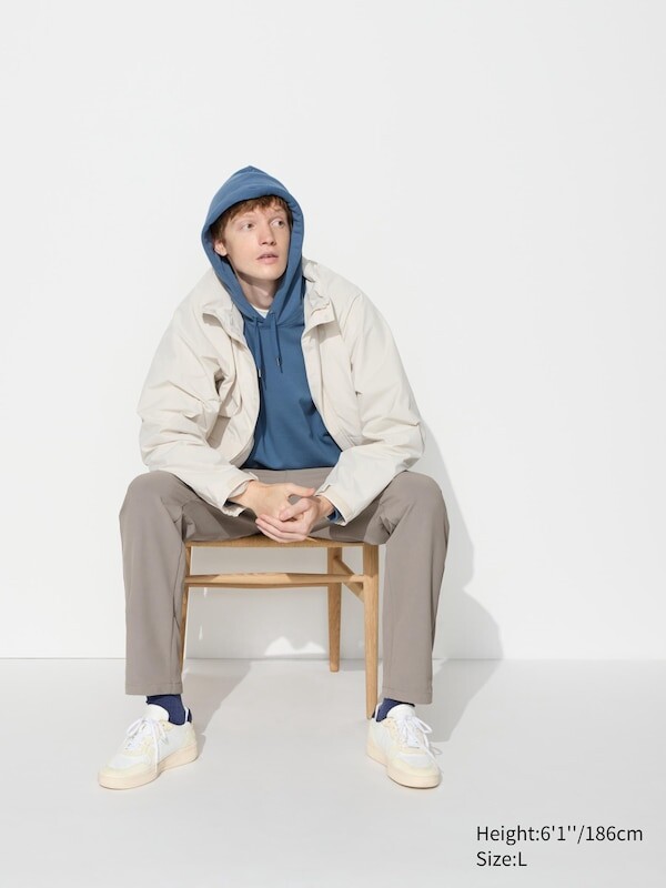 

Легкие брюки heattech эластичные в 2 стороны, короткие Uniqlo, бежевый