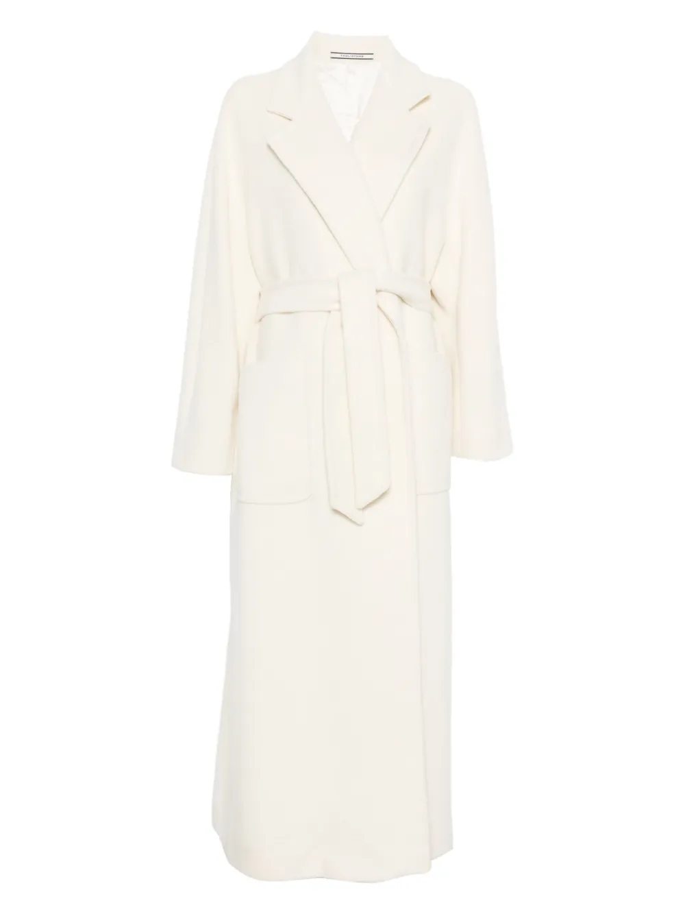 

Тренч с поясом из шерсти вирджин TAGLIATORE, белый