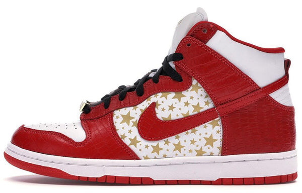 Кроссовки x supreme sb dunk low pro 'red' Nike, белый — фото 2