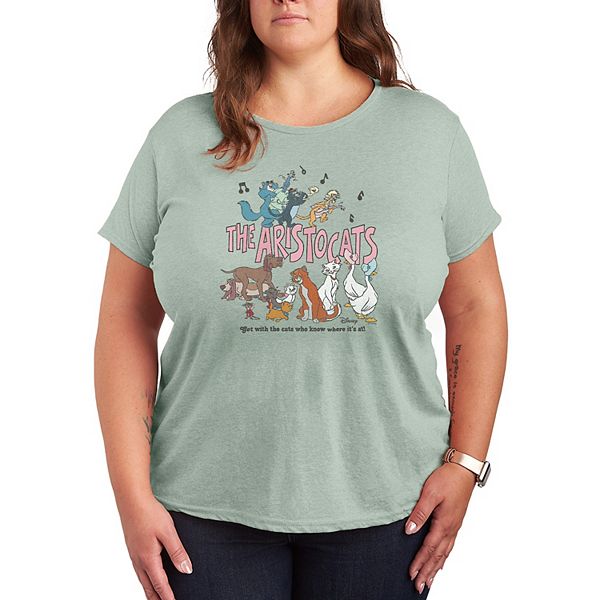 

Футболка Plus size The Aristocats с принтом Disney, Heather Sea Foam