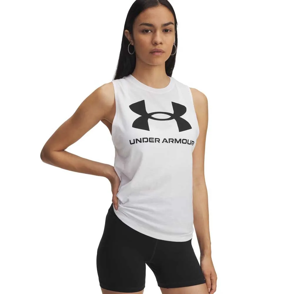 

Футболка без рукавов спортивная Under Armour Live Sportstyle Graphic, белый